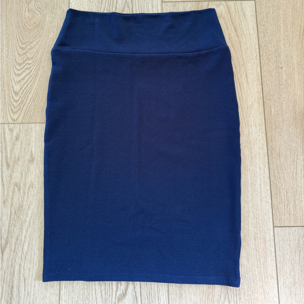 NWT Lularoe Cassie Pencil Skirt Medium Navy Blue